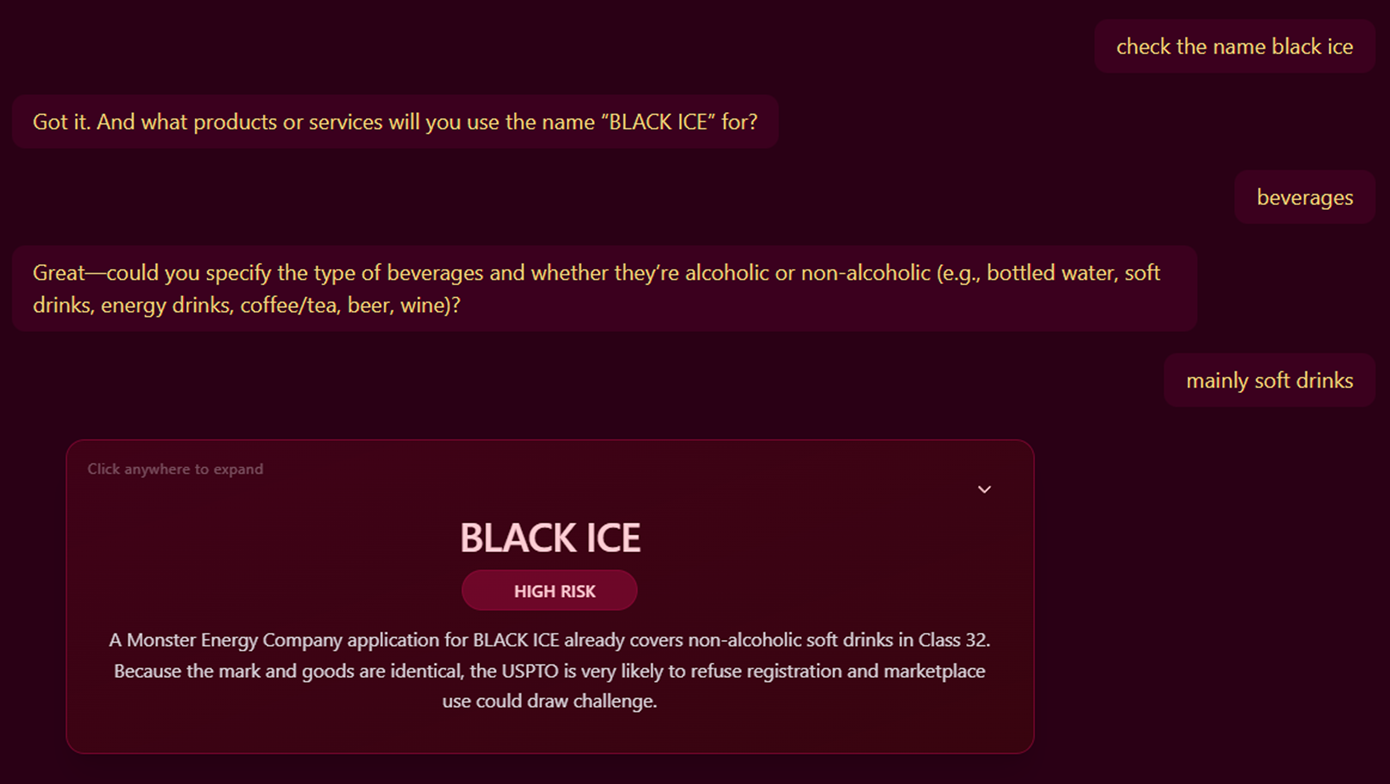Natural language examples